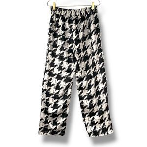 Spoon Jeans Silk Black & White Silk Pants Large -‎ 605